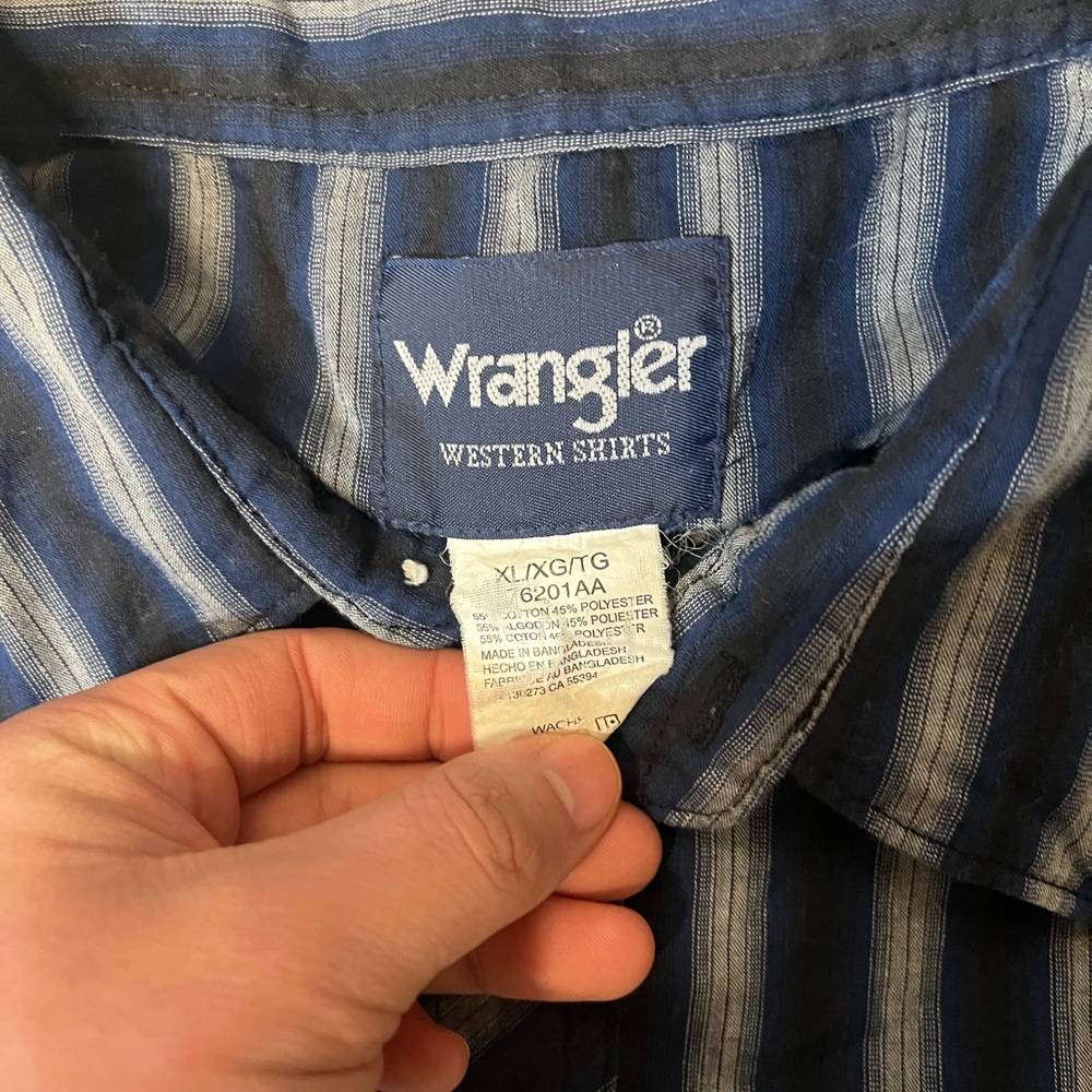 Vintage Wrangler Pearl Snap Button Down - image 8